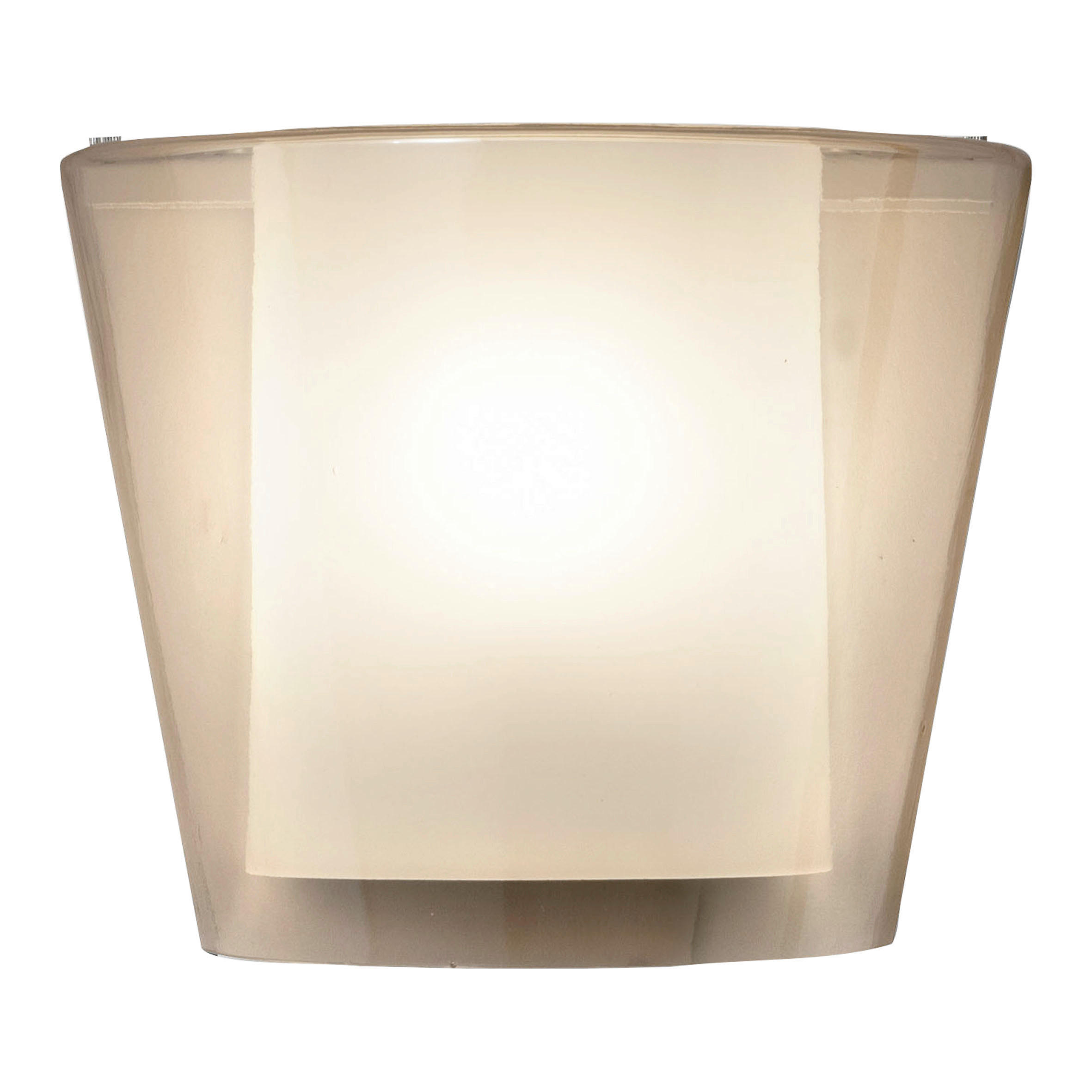 WANDLEUCHTE VIKI 28,5/14,5/23,5 cm   - Bernsteinfarben, Design, Glas/Metall (28,5/14,5/23,5cm) - Fabas Luce