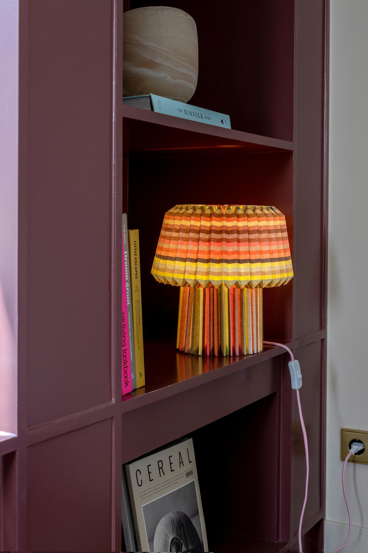 LED-TISCHLEUCHTE REMEMBER 30/31 cm  - Hellrosa/Magenta, Basics, Papier (30/31cm) - REMEMBER