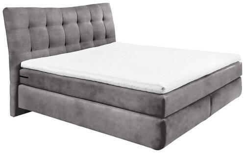 BOXSPRINGBETT 180/200 cm  in Silberfarben  - Silberfarben/Schwarz, Basics, Holzwerkstoff/Kunststoff (180/200cm) - Esposa