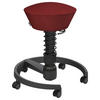BÜROHOCKER Wollmischung mel. Schwarz, Dunkelrot  - Schwarz/Dunkelrot, Basics, Kunststoff/Textil (55/45,66/55cm) - Aeris