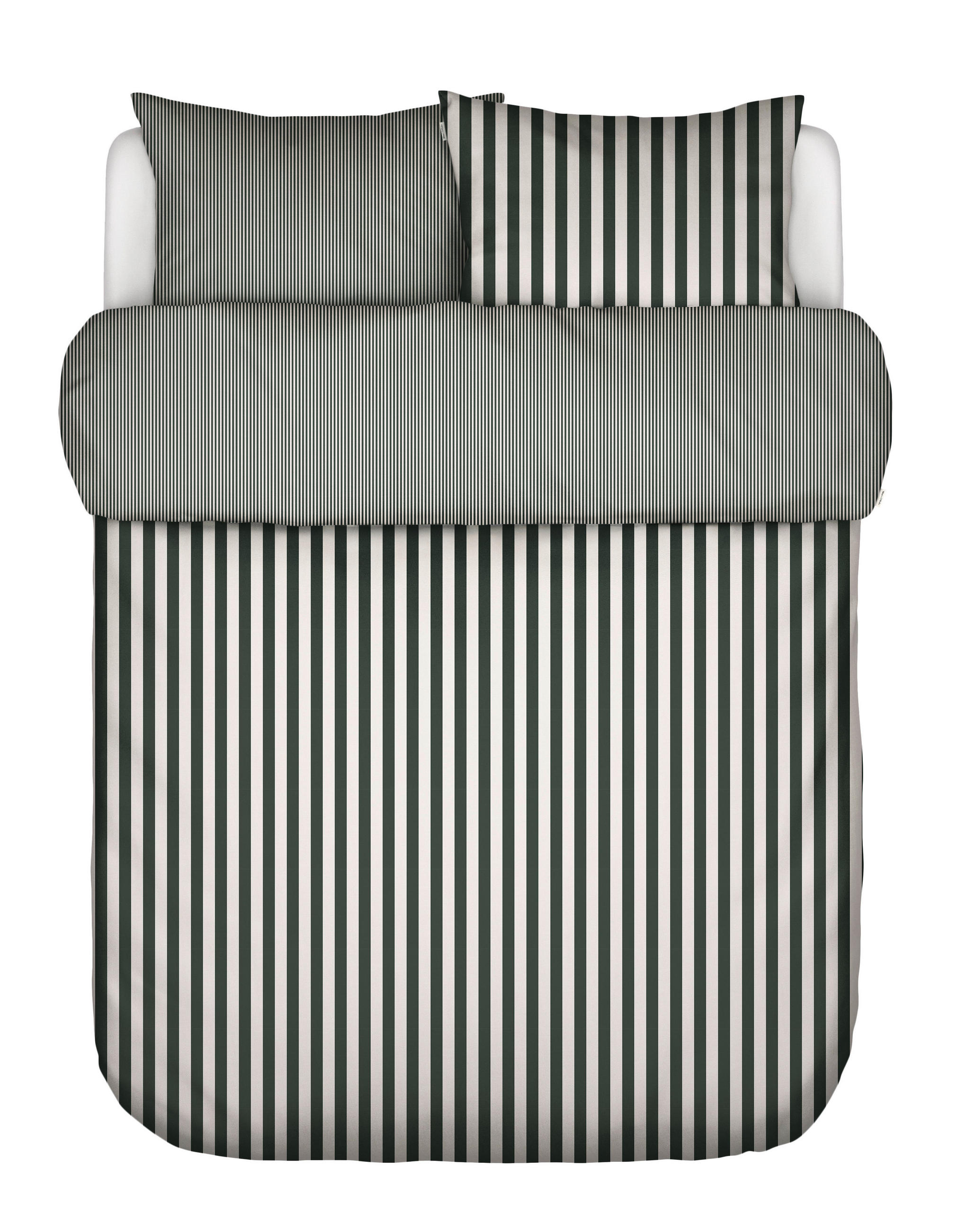 BETTWÄSCHE CLASSIC STRIPE Satin 135/200 cm  - Dunkelgrün, Basics, Textil (135/200cm) - Marc O'Polo
