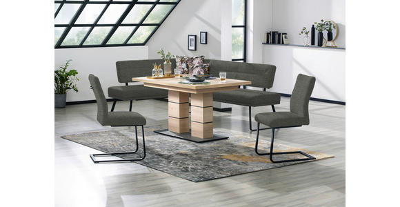 SCHWINGSTUHL  in Stahl Chenille  - Schwarz/Braun, Design, Textil/Metall (47/93/58cm) - Dieter Knoll