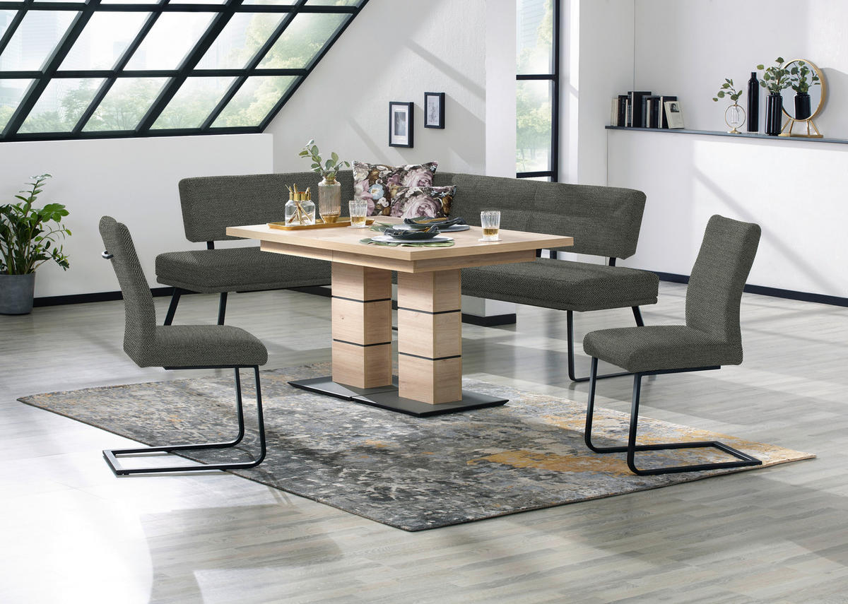 SCHWINGSTUHL  in Stahl Chenille  - Schwarz/Braun, Design, Textil/Metall (47/93/58cm) - Dieter Knoll