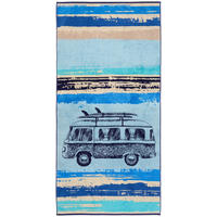 PROSOP DE PLAJĂ 90/180 cm albastru, bej  - albastru/bej, Konventionell, textil (90/180cm) - Esposa