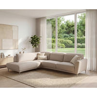 ECKSOFA  Flachgewebe Beige  - Beige, Design, Textil/Metall (230/280cm) - Johann Jakob