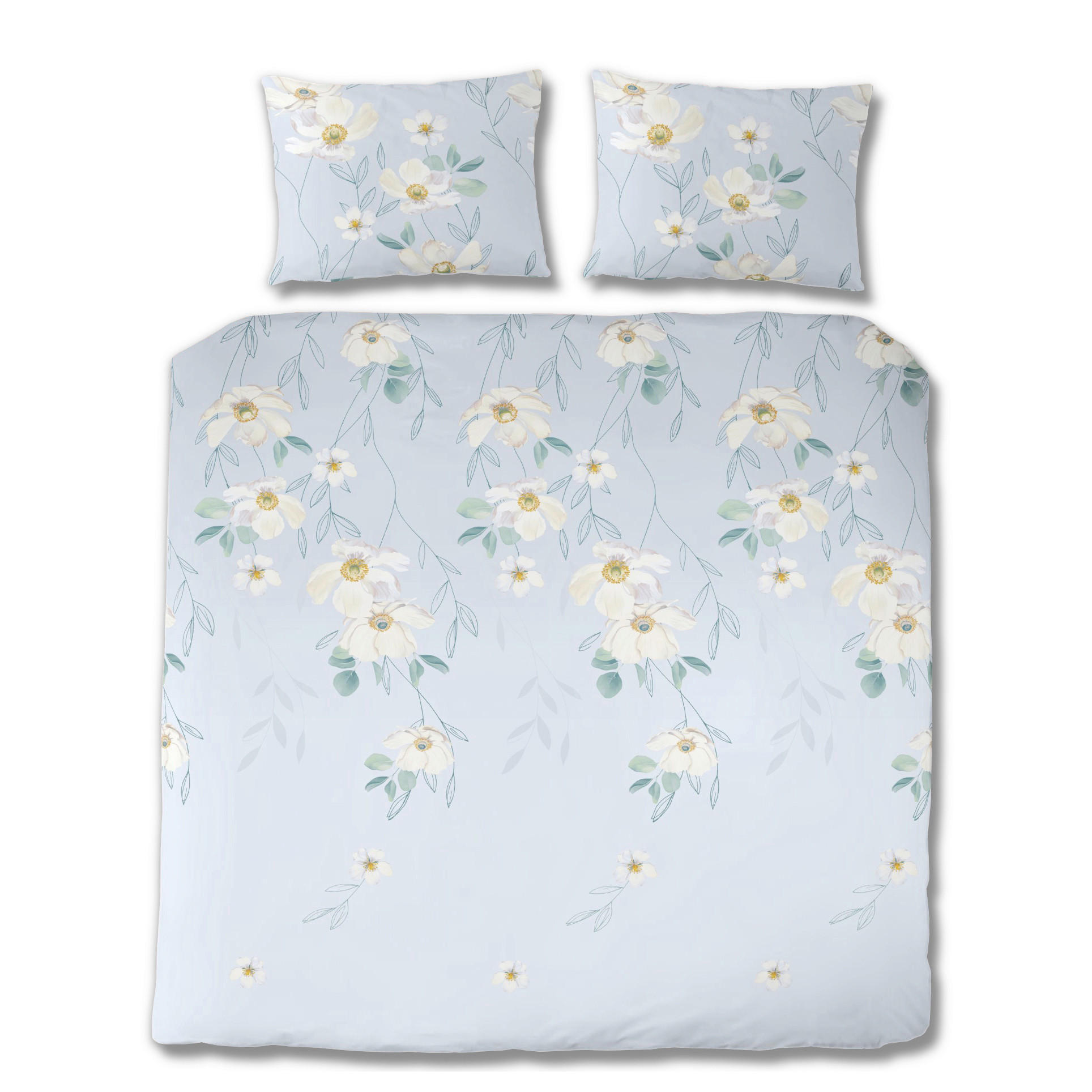 BETTWÄSCHE 3-teilig Satin 200/200 cm  - Blau, Design, Textil (200/200cm) - Florella