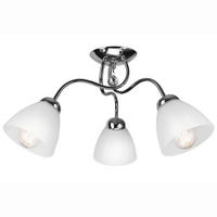 DECKENLEUCHTE    50/50/31 cm  - Chromfarben, KONVENTIONELL, Glas/Metall (50/50/31cm)