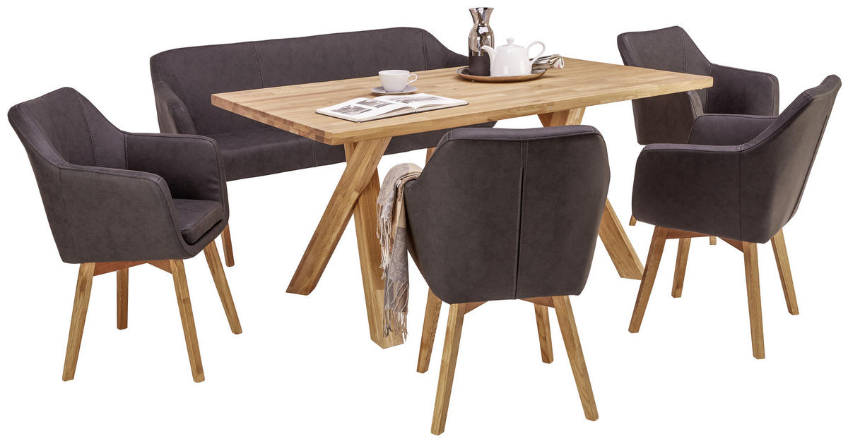 ÉTKEZŐASZTAL - tölgyfa, Natur, fa (160/90/76cm) - Hom`in
