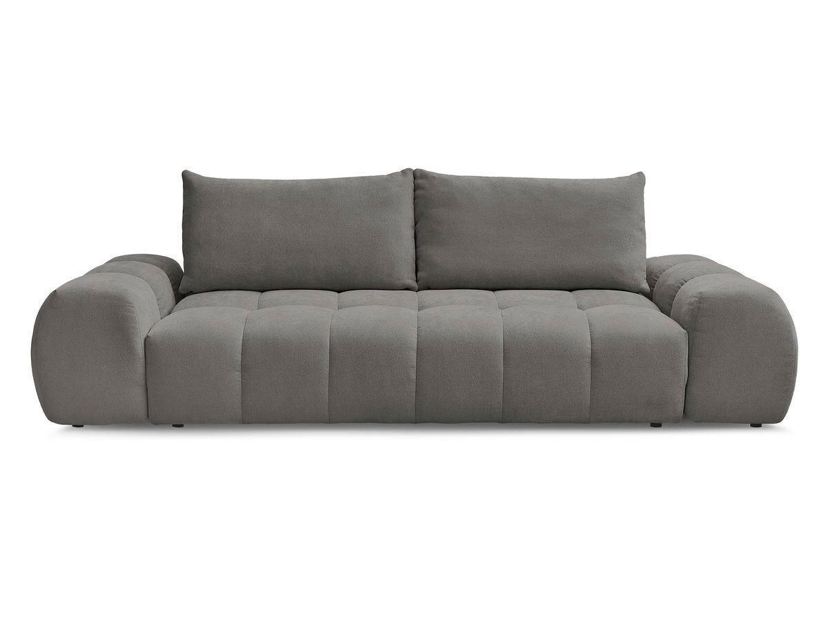 3-SITZER-SOFA EVEREST Struktur Dunkelgrau  - Dunkelgrau/Schwarz, MODERN, Kunststoff/Textil (278/90/115cm)