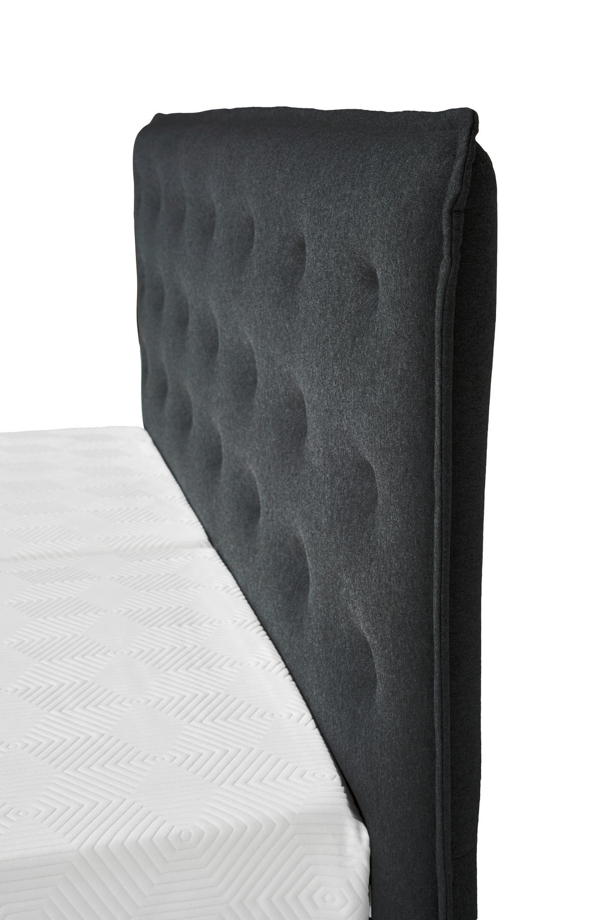 BOXSPRINGBETT 180/200 cm,  in Anthrazit, Matratze, funktional  - Anthrazit/Schwarz, Design, Holz/Textil (180/200cm) - Tempur