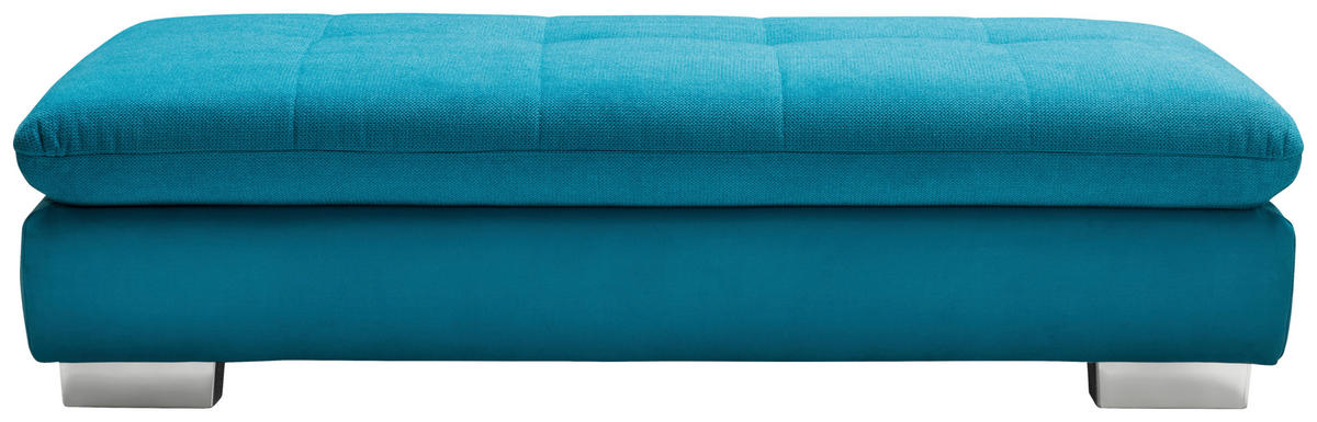 ECKSOFA Türkis Mikrofaser  - Türkis/Schwarz, Design, Textil/Metall (204/341cm) - Xora