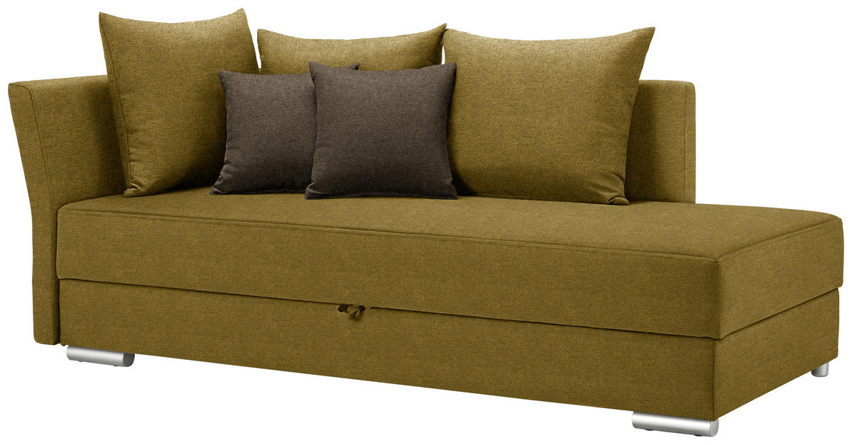 LEŽADLO, textil, 220/93/100 cm - jantárová/tmavohnedá, Design, textil/plast (220/93/100cm) - Livetastic