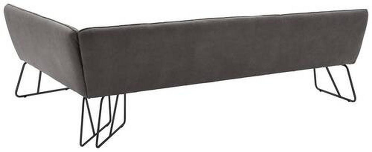 ECKBANK 264/174 cm  in Grau, Schwarz  - Schwarz/Grau, Design, Textil/Metall (264/174cm) - Dieter Knoll