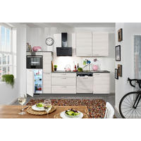 KÜCHENLEERBLOCK 300 cm   in Anthrazit, Eichefarben  - Edelstahlfarben/Eichefarben, Design, Holzwerkstoff/Metall (300cm) - Welnova