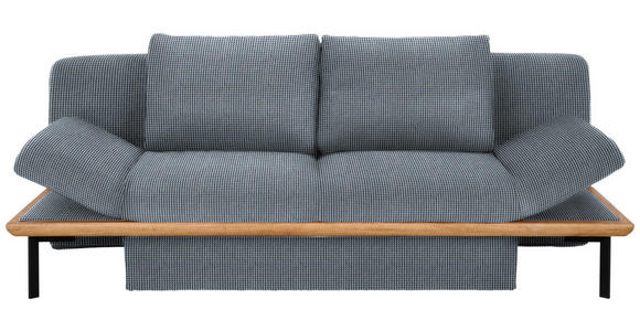 SCHLAFSOFA in Chenille Blau, Schwarz, Weiß - Blau/Schwarz, MODERN, Holz/Textil (212/89/102cm) - Dieter Knoll