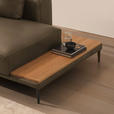 ECKSOFA  in Echtleder Cappuccino  201/304 cm  - Schwarz/Cappuccino, Design, Leder/Metall (201/304cm) - Belluti