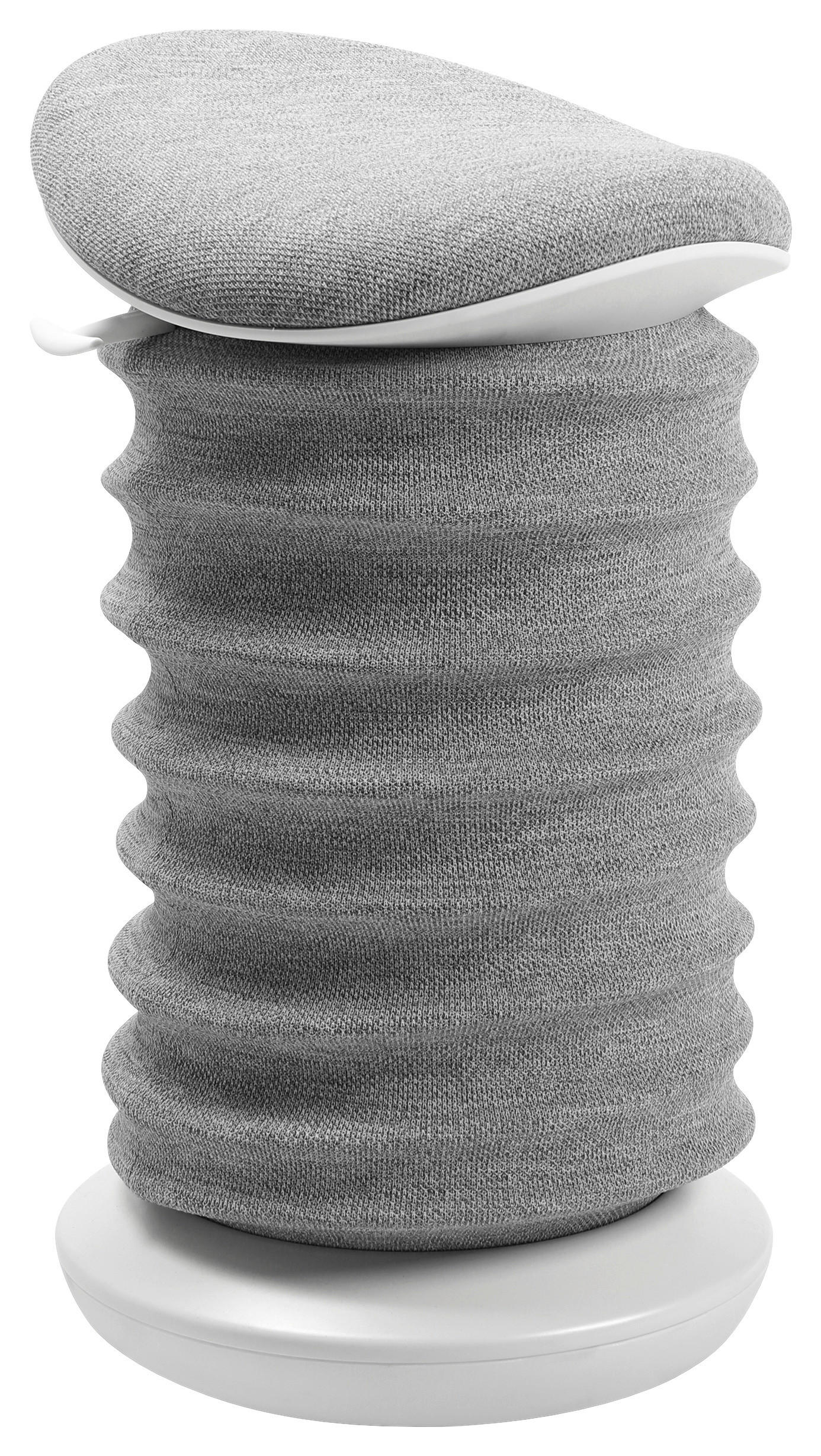 BÜROHOCKER Grau, Weiß - Weiß/Grau, Design, Kunststoff/Textil (37,5/53-64/36cm) - Topstar