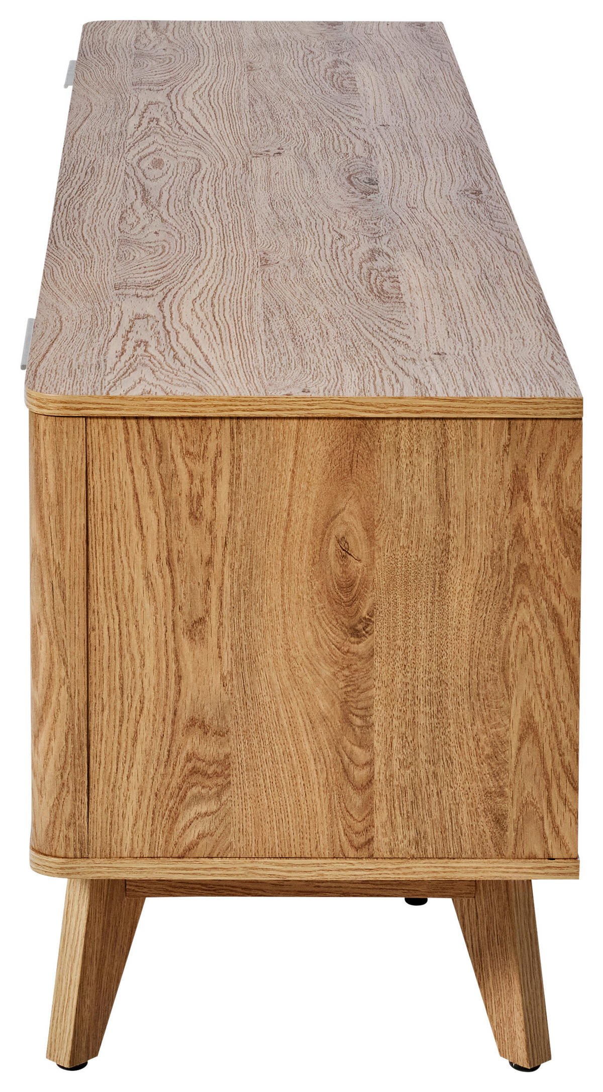 LOWBOARD  in 169,50/54,5/40 cm  - Eichefarben/Silberfarben, Modern, Holzwerkstoff/Metall (169,50/54,5/40cm) - Livetastic