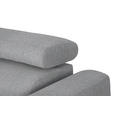 ECKSOFA in Webstoff Silberfarben  205/280 cm  - Silberfarben/Schwarz, Design, Textil/Metall (205/280cm) - Xora