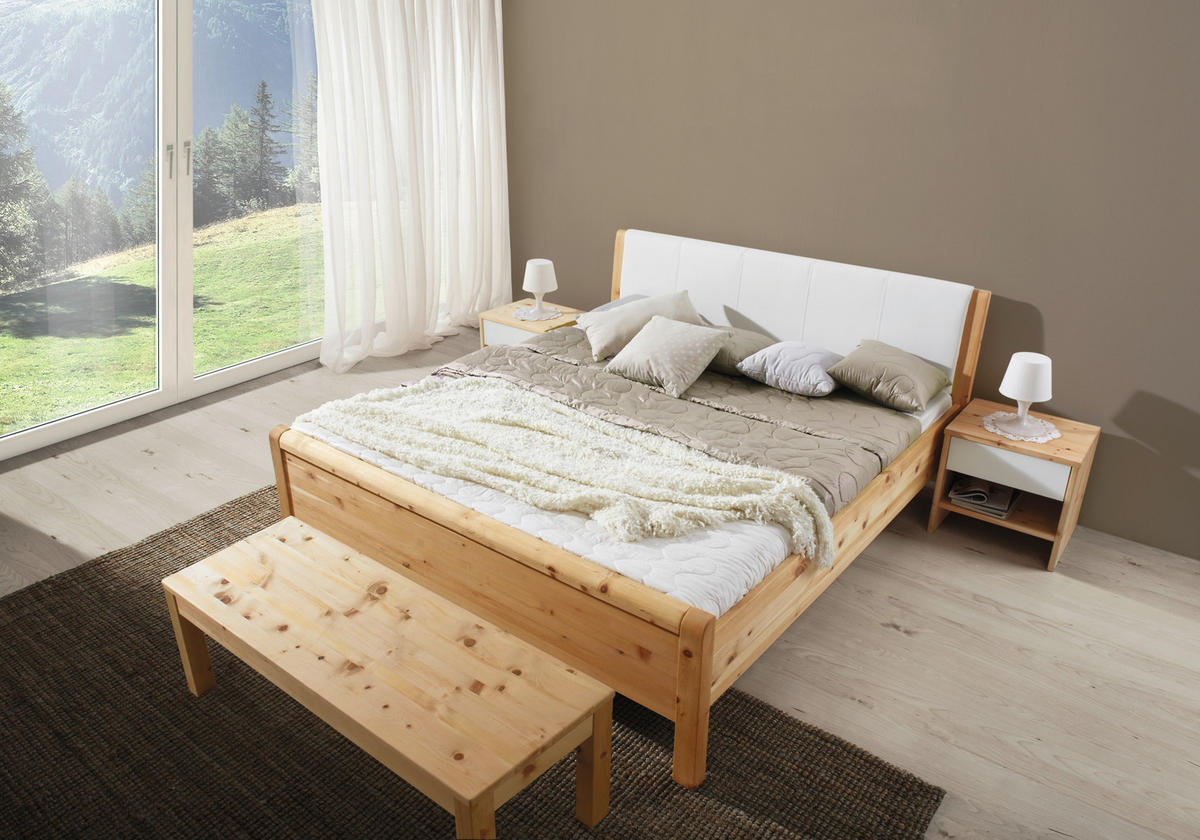 BANC in Holz Zirbelkieferfarben  - Zirbelkieferfarben, Natur, Holz (140/45/40cm) - Linea Natura