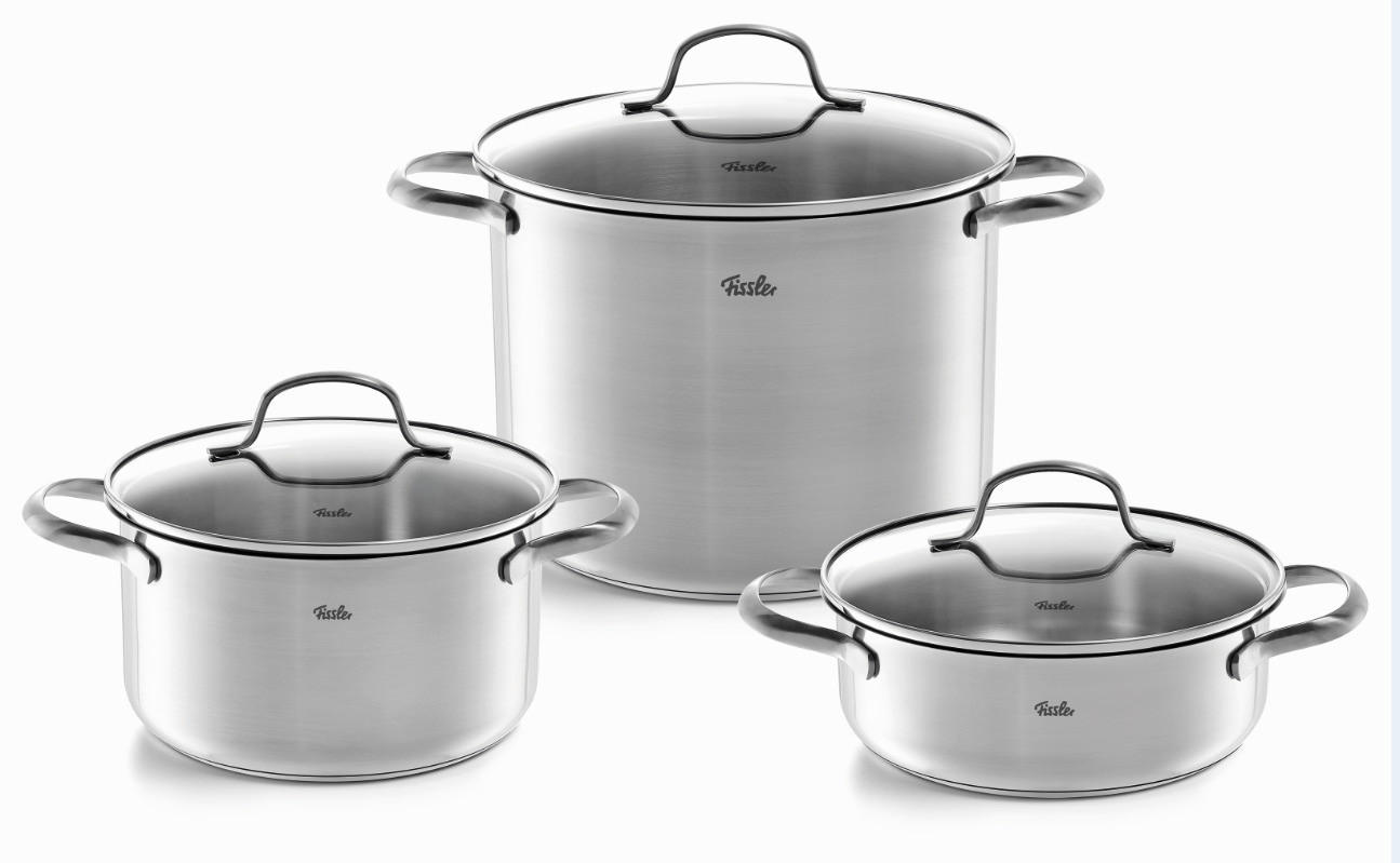 SET POSOD  San Francisco   kovina   - srebrne barve, Basics, kovina/steklo - Fissler