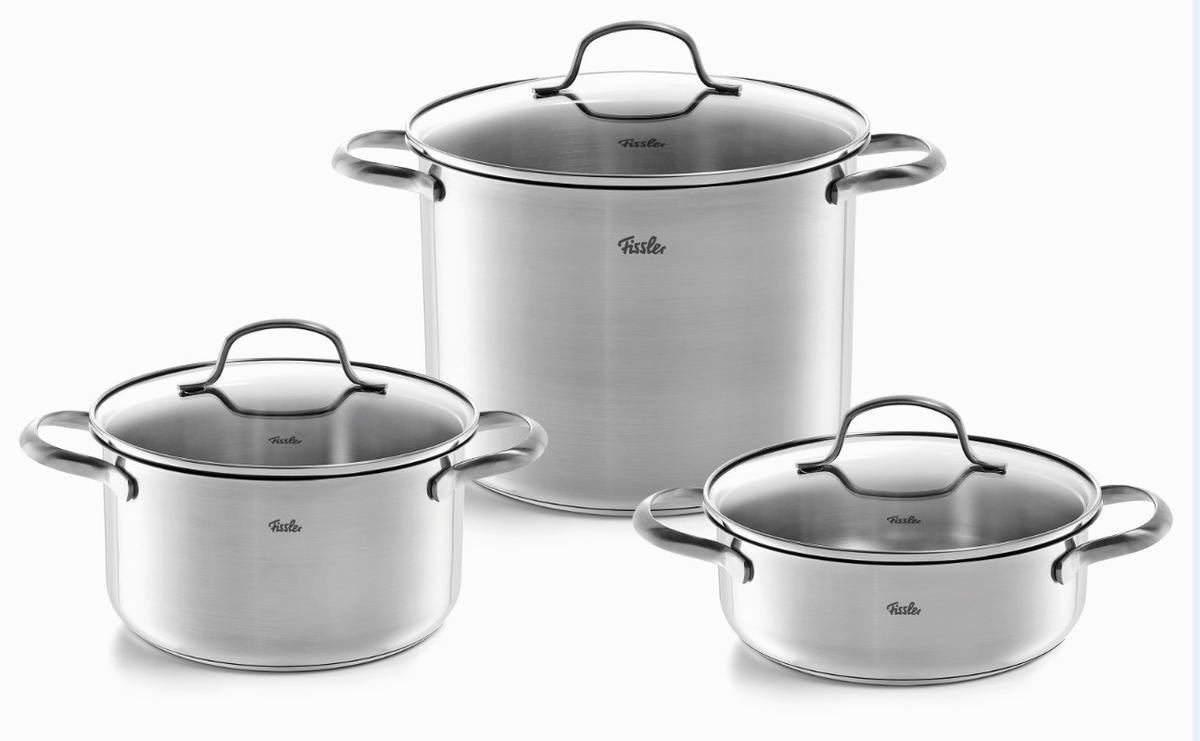 SET POSOD  San Francisco   kovina   - srebrne barve, Basics, kovina/steklo - Fissler