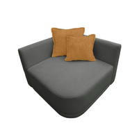 SOFA ZURI in Struktur Dunkelgrau  - Dunkelgrau/Senfgelb, Trend, Kunststoff/Textil (110/75/115cm) - Livetastic