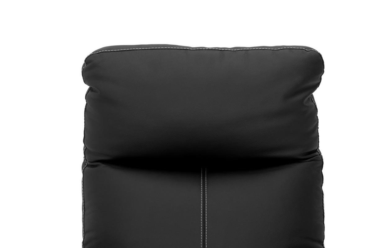 FERNSEHSESSEL in Lederlook Schwarz  - Weiss/Schwarz, Design, Leder/Kunststoff (78/108/91cm) - MID.YOU