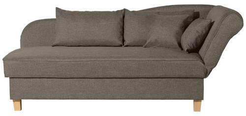 RÉCAMIERE in Flachgewebe Sahara  - Hellbraun/Buchefarben, Design, Holz/Textil (190/82/88cm) - Max Winzer