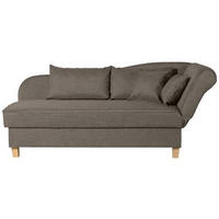 RÉCAMIERE Sahara Flachgewebe  - Hellbraun/Buchefarben, Design, Holz/Textil (190/82/88cm) - Max Winzer