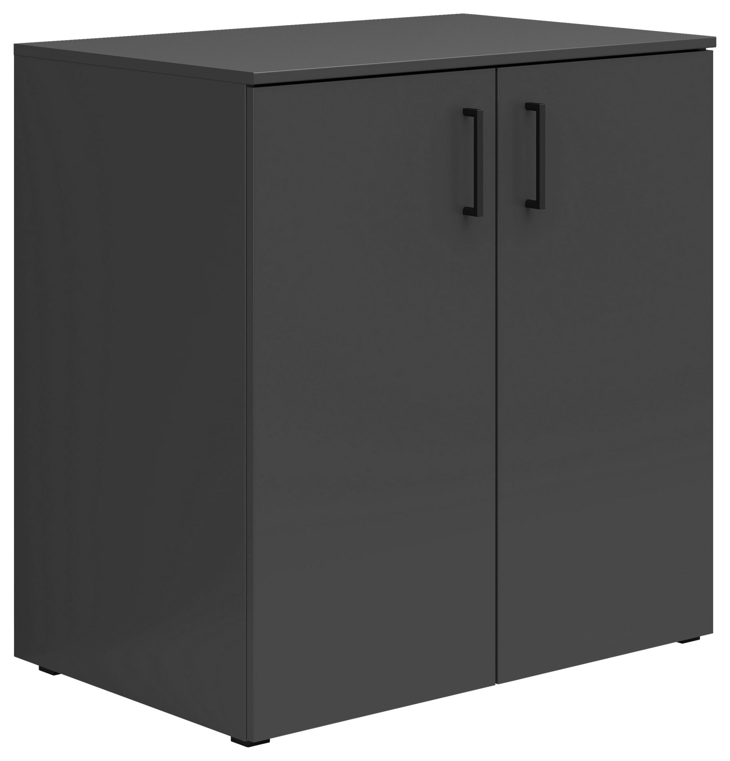 KOMMODE 80/83/52 cm  in Graphitfarben  - Anthrazit/Schwarz, MODERN, Holzwerkstoff/Kunststoff (80/83/52cm) - Carryhome