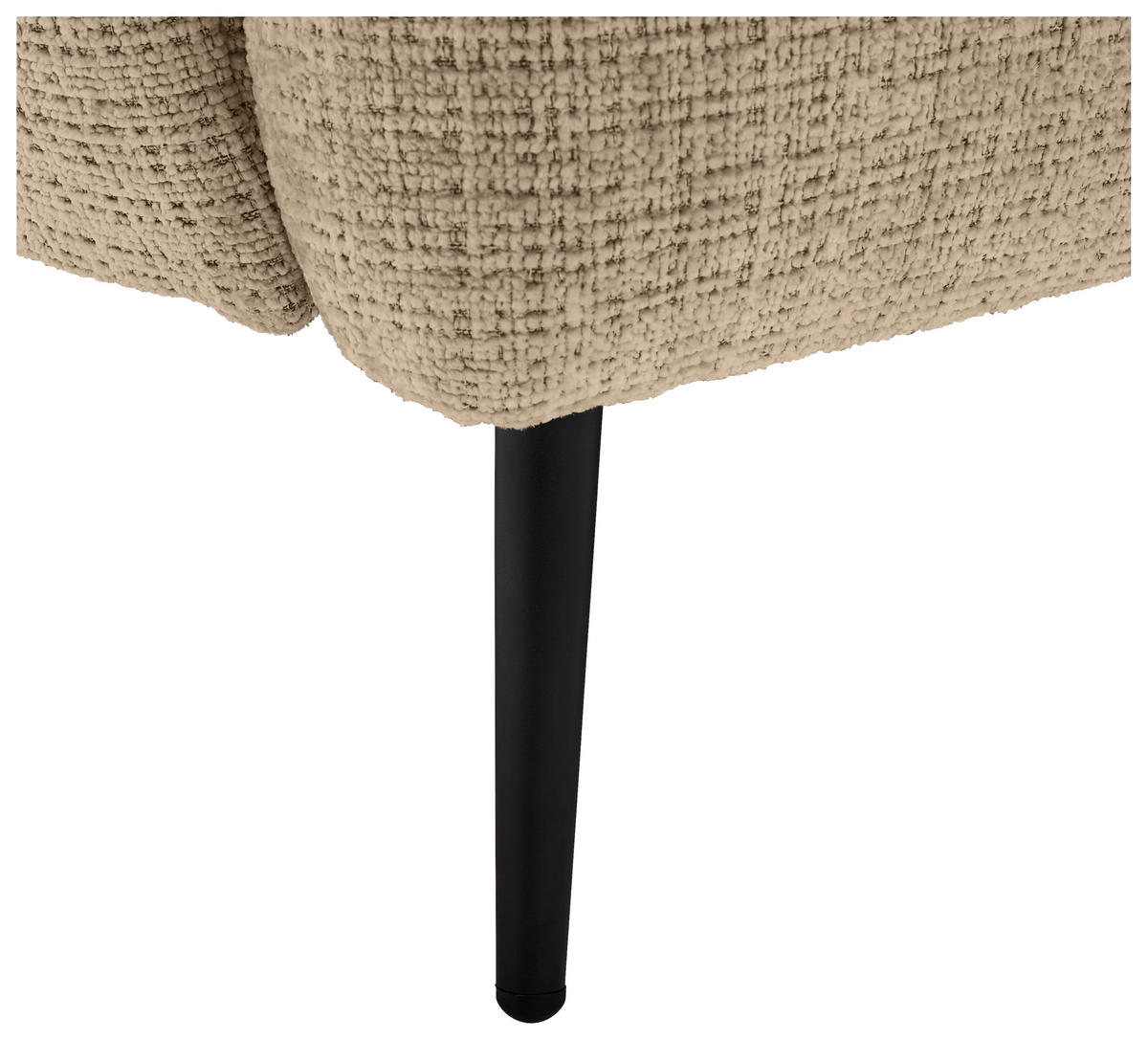 SCHLAFSOFA in Chenille Hellbraun  - Hellbraun/Schwarz, Konventionell, Textil/Metall (228/75/98cm) - Carryhome