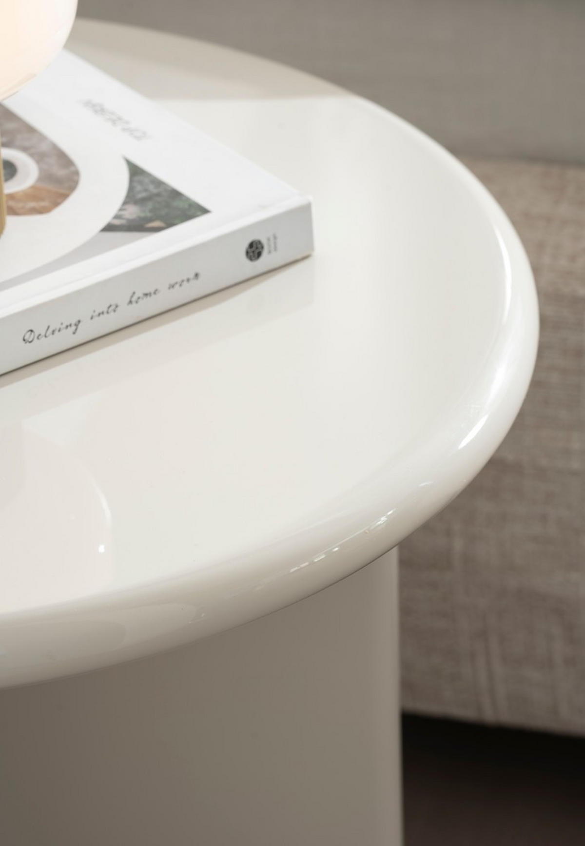 COUCHTISCH 50/50/45 cm rund Beige  - Beige, Design, Holzwerkstoff (50/50/45cm) - MID.YOU