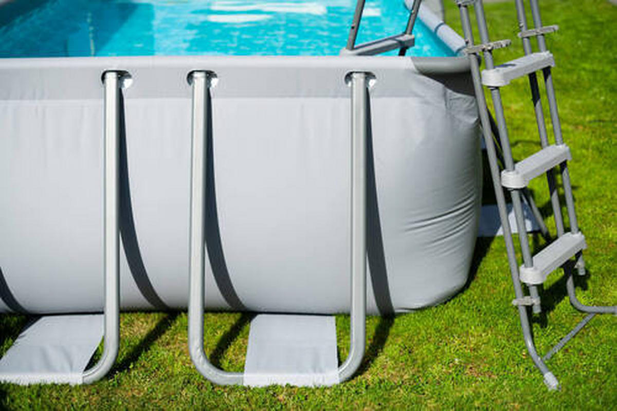 POOL-SET PGP4130739E-AN 200/100/400 cm  - Anthrazit, KONVENTIONELL, Kunststoff/Metall (200/100/400cm) - Ambia Garden