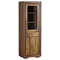 VITRÍNA, indický palisander, farba indického palisandra, 60/175/40 cm - medená/farba indického palisandra, Lifestyle, kov/drevo (60/175/40cm) - Landscape