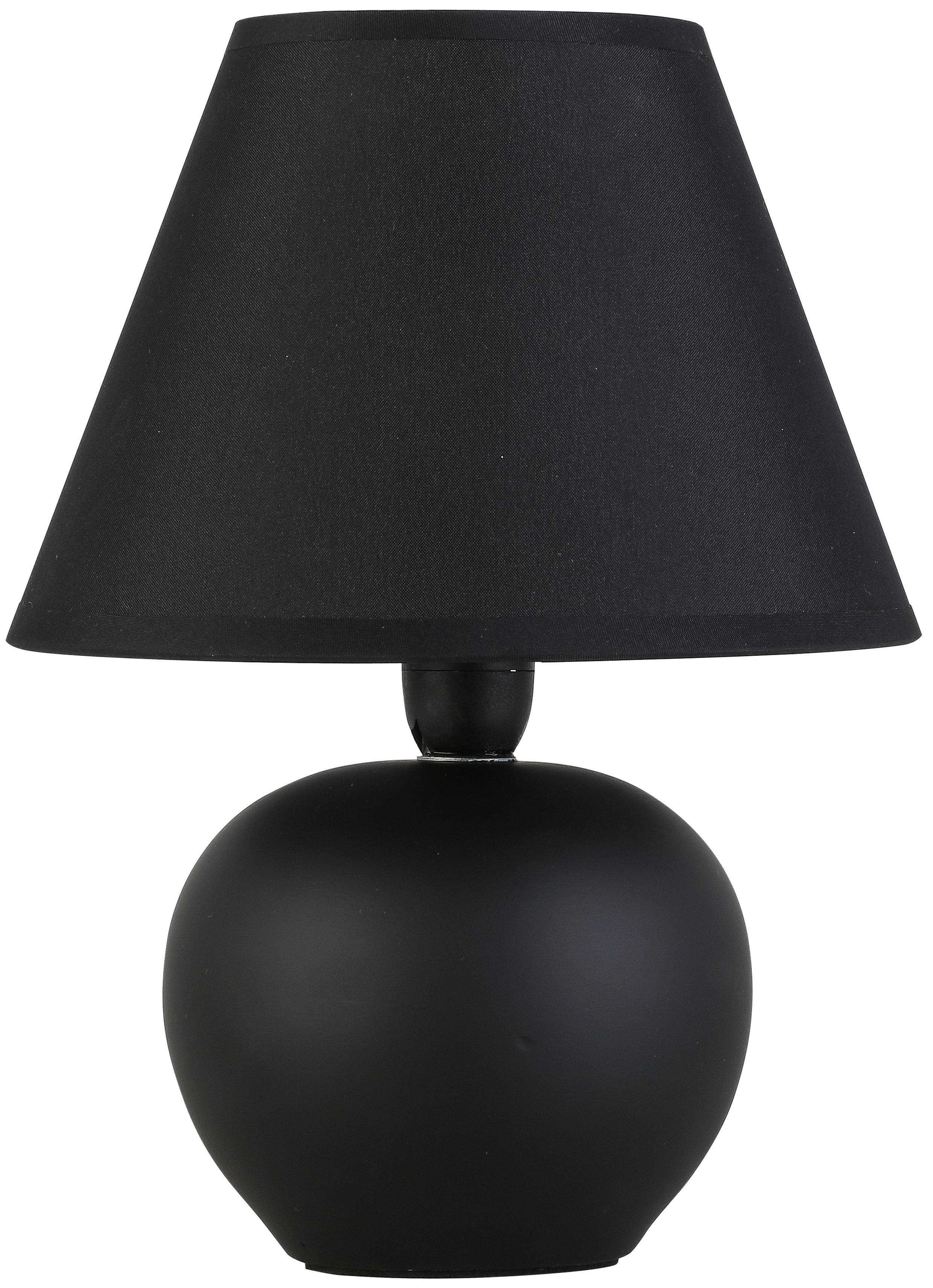 STOLNÍ LAMPA, E14, 18/23 cm  - černá, Konvenční, textil/plast (18/23cm) - Boxxx