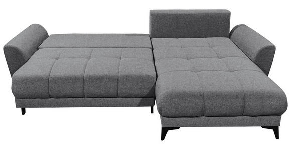 ECKSOFA in Webstoff Dunkelgrau - Dunkelgrau/Schwarz, KONVENTIONELL, Kunststoff/Textil (281/189cm) - Carryhome