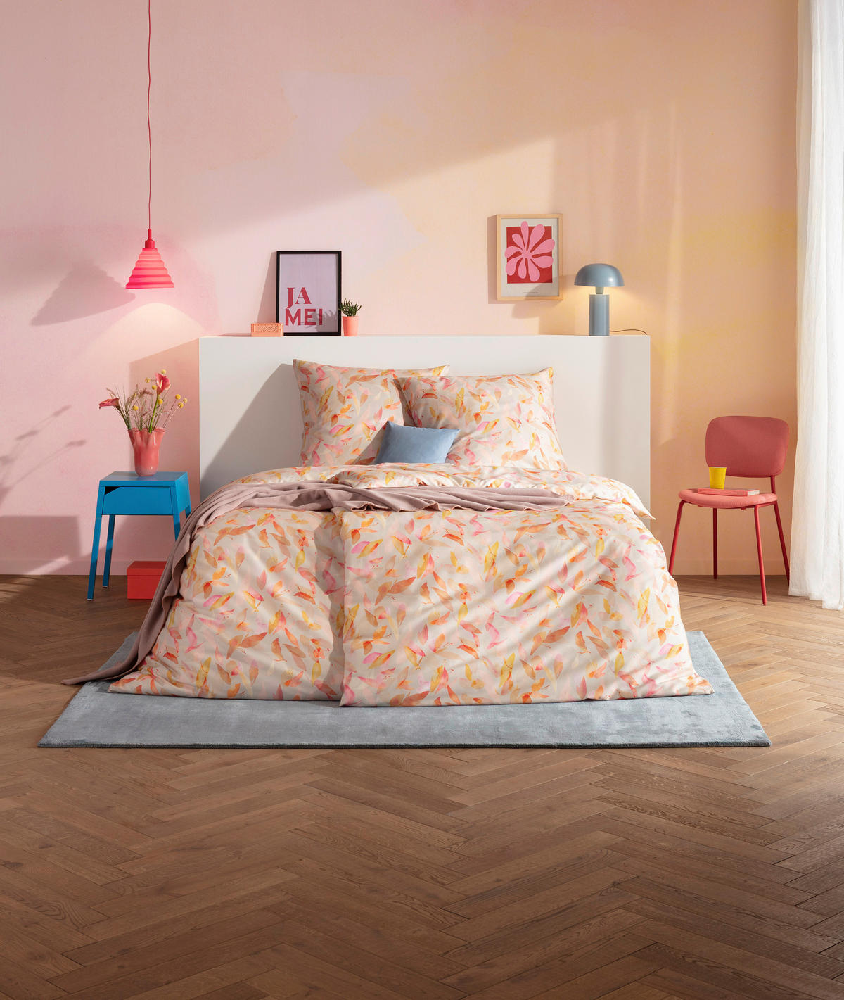 BETTWÄSCHE Tabby Makosatin 155/220 cm  - Beige, Design, Textil (155/220cm) - Estella