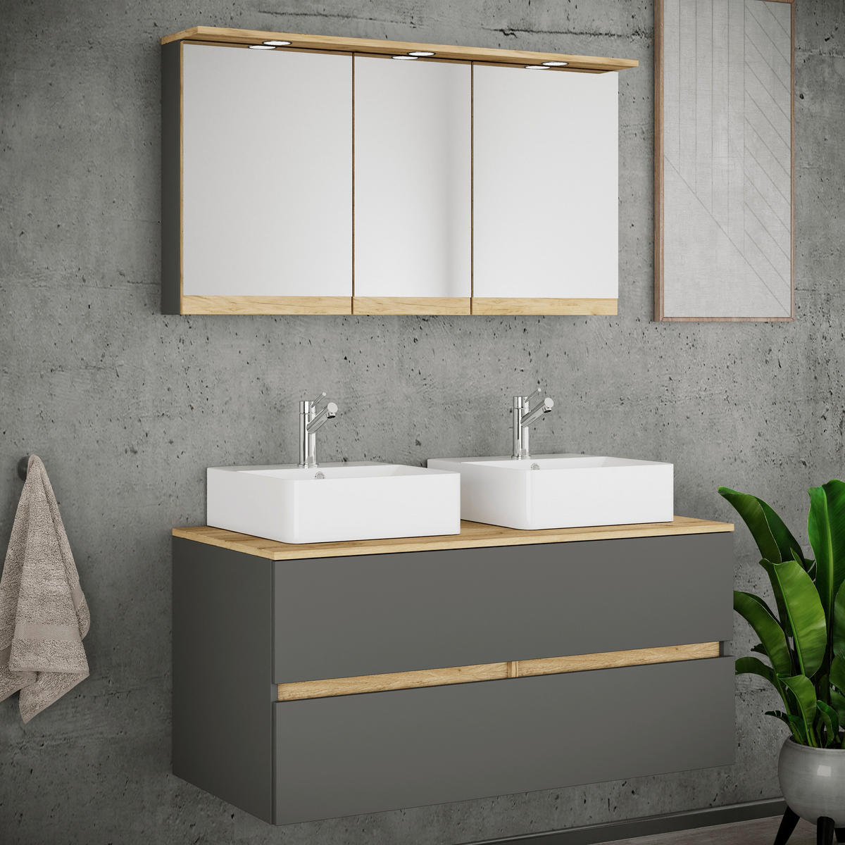  111 cm  - honungsek/vit, Trend, trämaterial/keramik (111cm) - MID.YOU