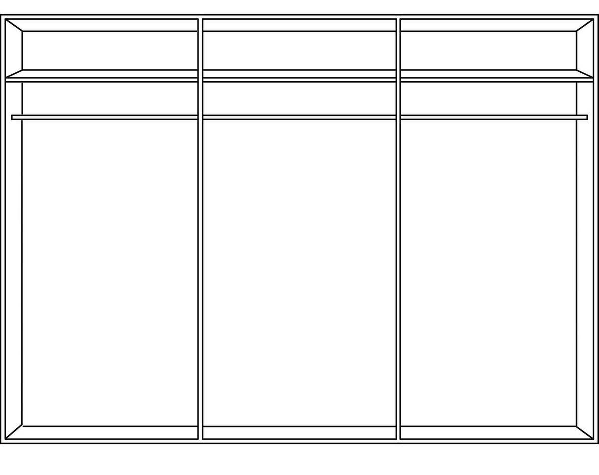 SCHWEBETÜRENSCHRANK in Weiss  - Weiss, Konventionell, Glas/Holzwerkstoff (271/210/62cm) - Xora