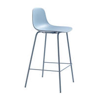 BARHOCKER in Kunststoff Hellblau  - Hellblau, Design, Kunststoff/Metall (41/93/48cm) - Boxxx