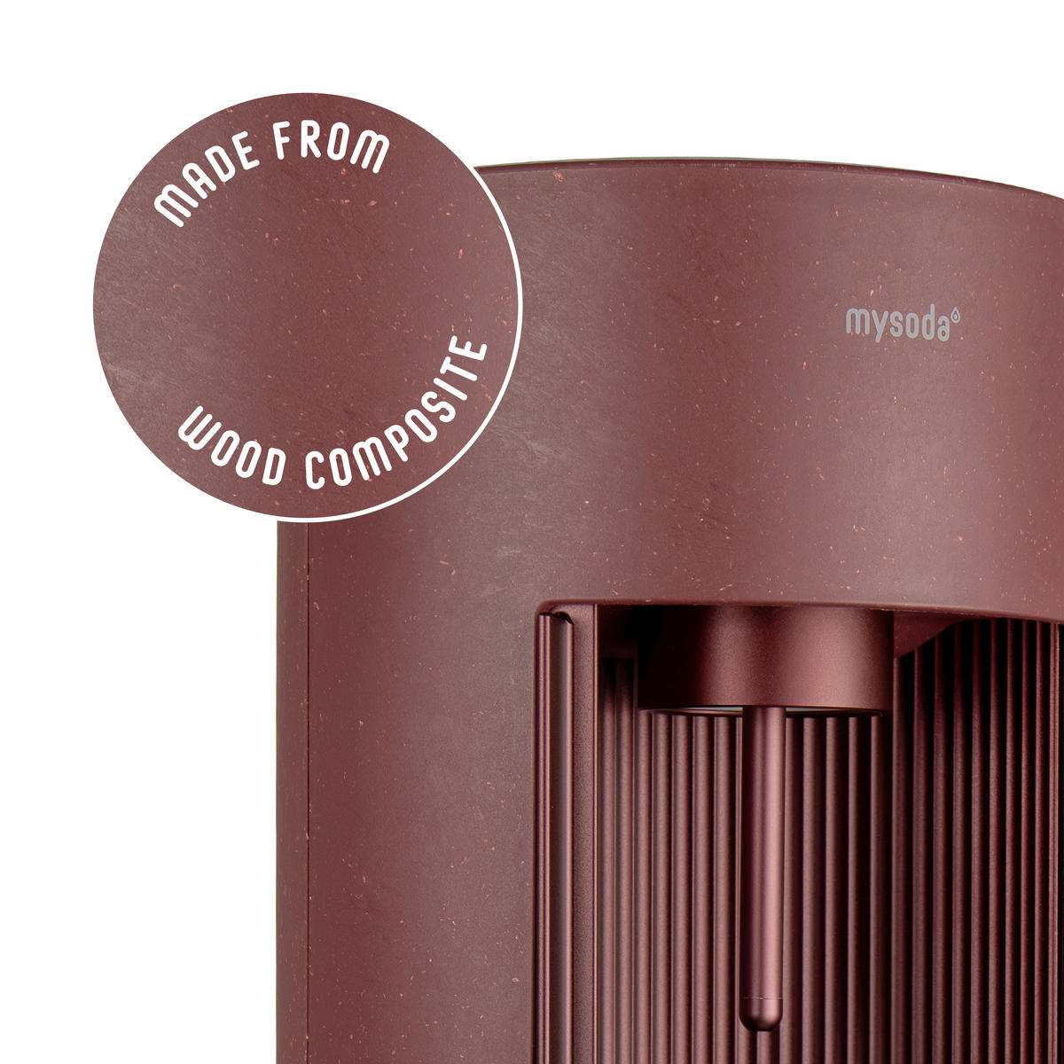 WASSERSPRUDLER GLASSY BEETROOT  - Bordeaux, Basics, Holzwerkstoff/Kunststoff (18.8/44.4cm) - mysoda