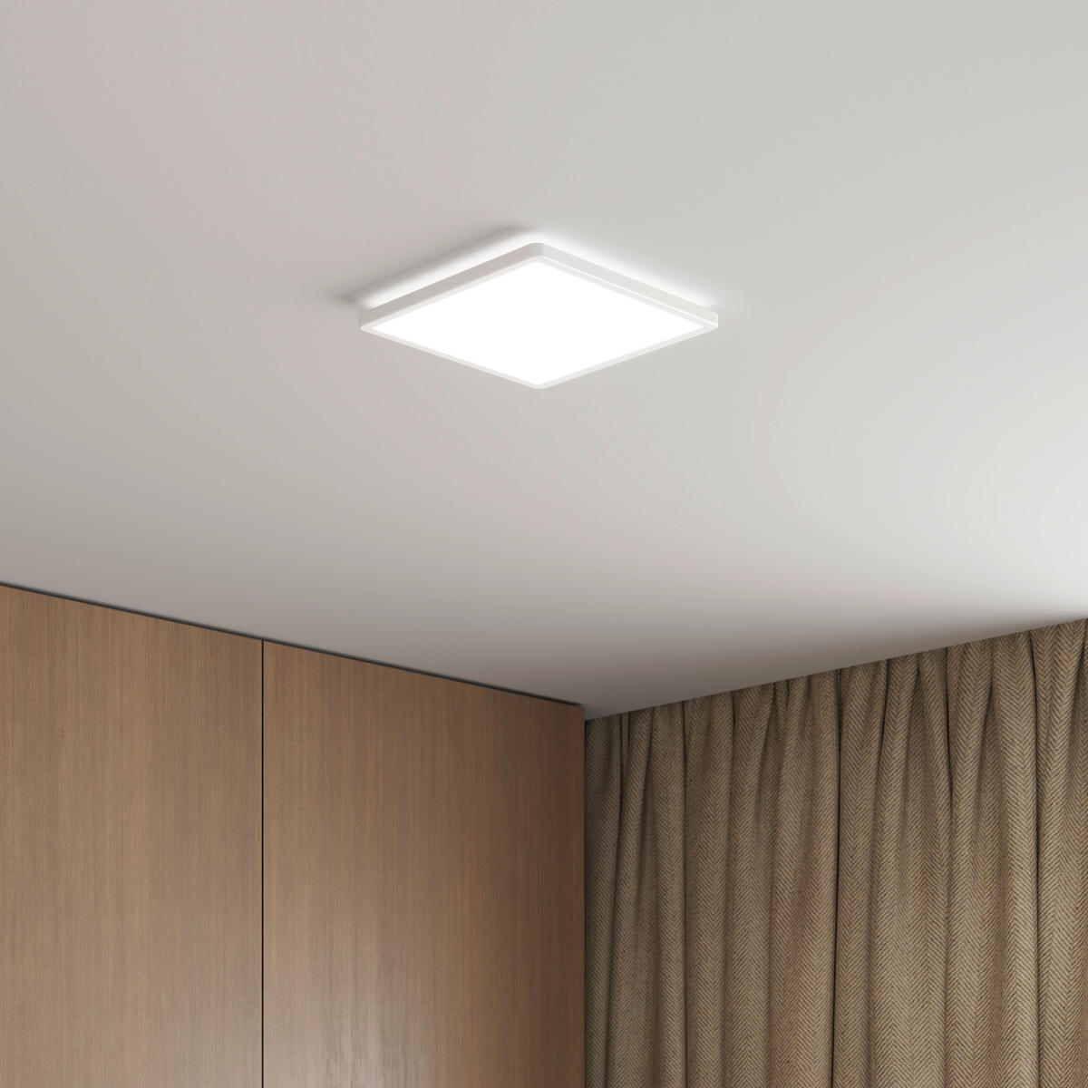 LED-DECKENLEUCHTE Giga 29,3/29,3/2,8 cm   - Weiß, Basics, Kunststoff (29,3/29,3/2,8cm) - Novel