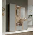 GARDEROBE 6-teilig  in 145/184/29 cm  - Eichefarben/Grau, Basics, Holzwerkstoff (145/184/29cm) - Carryhome