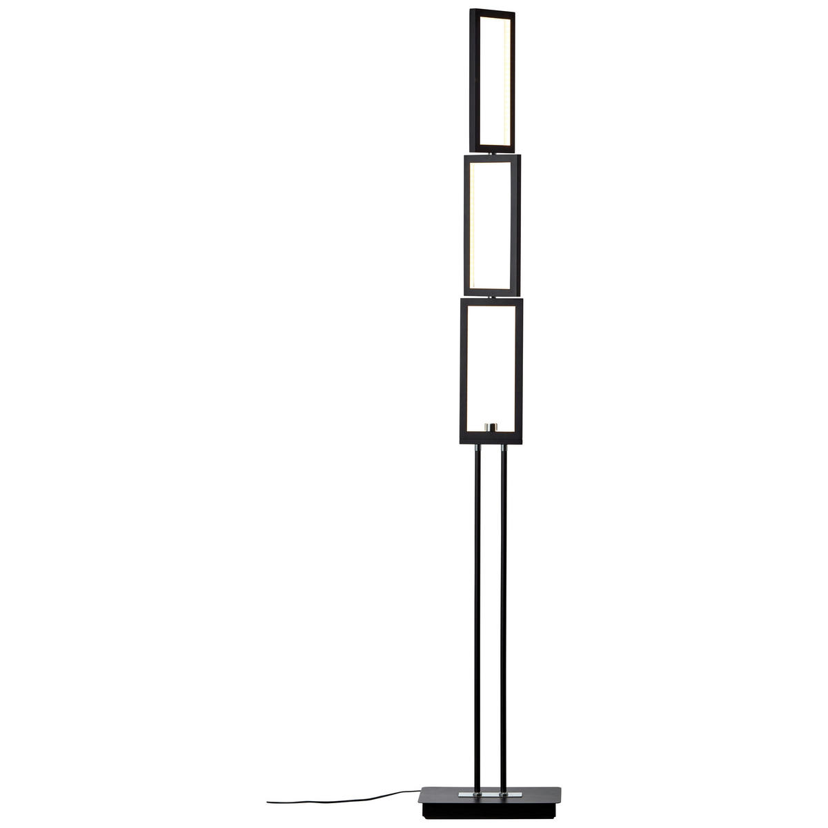 LED-STEHLEUCHTE - Schwarz, Design, Kunststoff/Metall (27/15/150cm) - Brilliant