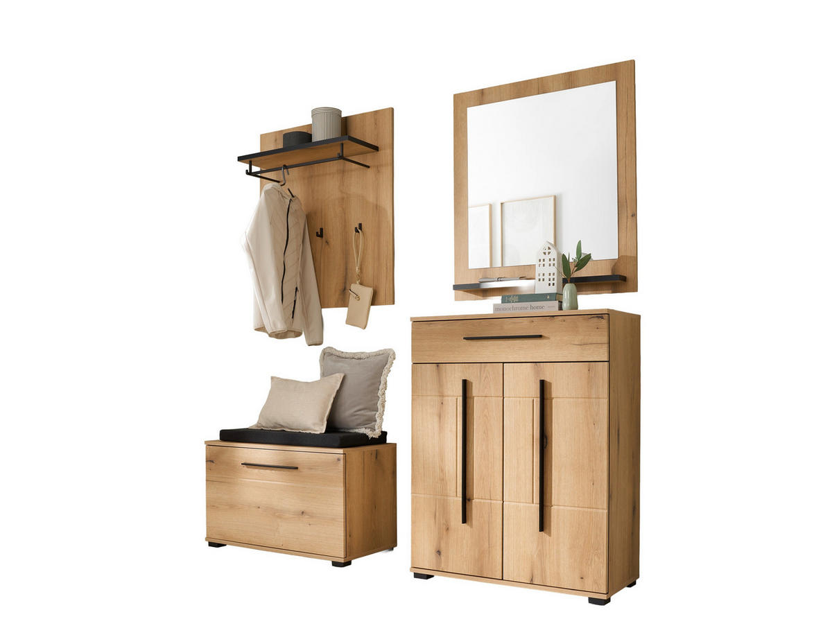 GARDEROBE 5-teilig  in 170/200/39 cm  - Eichefarben, MODERN, Holzwerkstoff (170/200/39cm) - MID.YOU