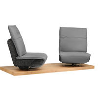 2-SITZER-SOFA  in Hochflor Echtleder Anthrazit, Hellgrau  - Anthrazit/Hellgrau, Design, Leder/Holz (240/65/104cm) - Koinor