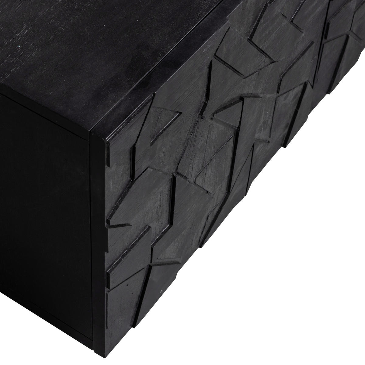 LOWBOARD Counter  in 160/50/45 cm  - Schwarz, Design, Holz (160/50/45cm) - Livetastic