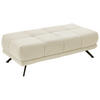 HOCKER Chenille Naturfarben  - Schwarz/Naturfarben, KONVENTIONELL, Textil/Metall (137/43/73cm) - Carryhome