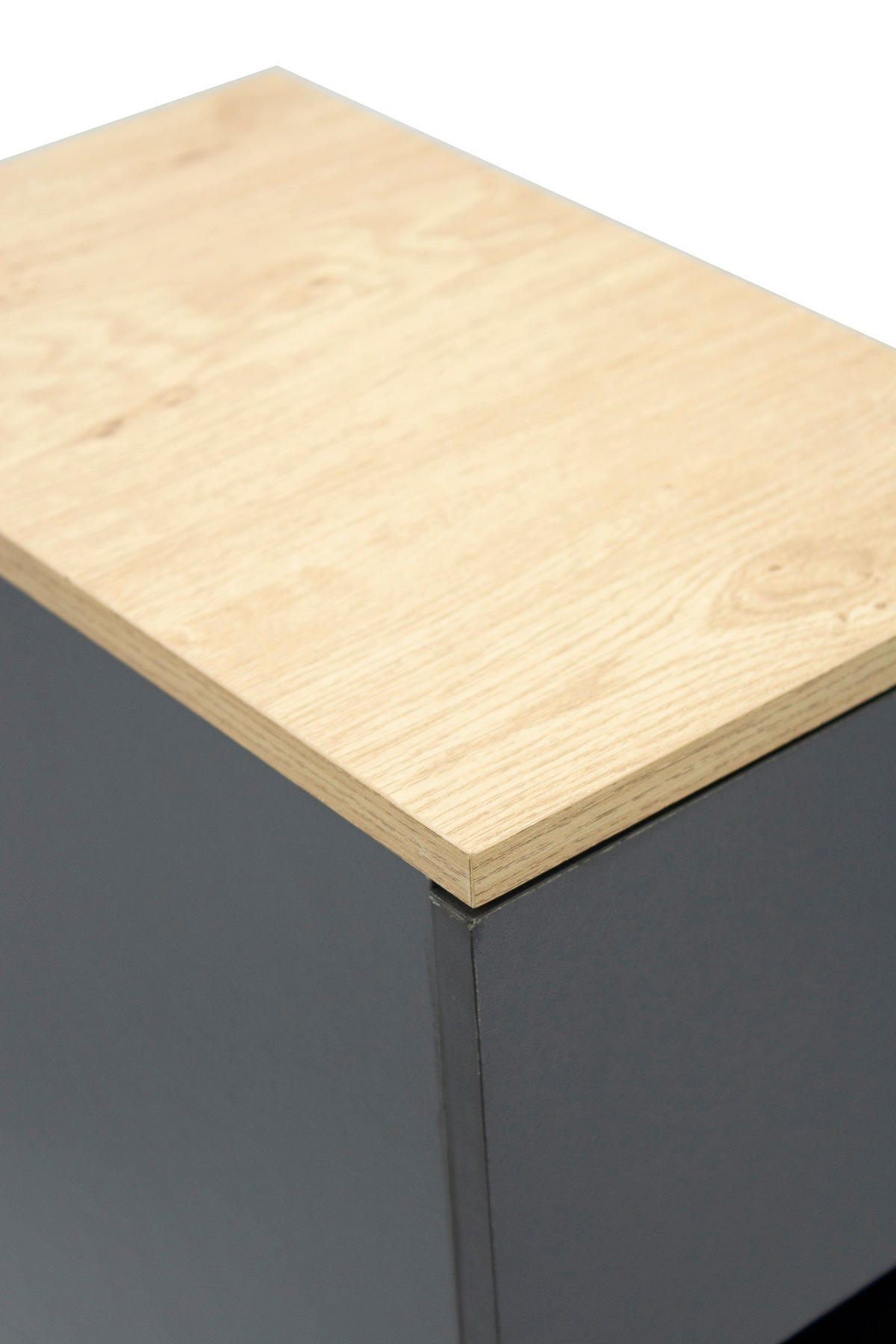 NACHTSCHRANK 19,6/60/33 cm, Anthrazit, Eiche Artisan,  - Anthrazit/Eiche Artisan, Basics, Holzwerkstoff (19,6/60/33cm) - Boxxx